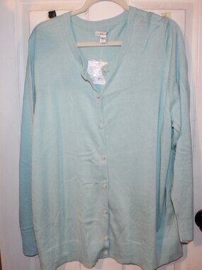 NWT Croft & Borrow soft green cardigan women's 3X